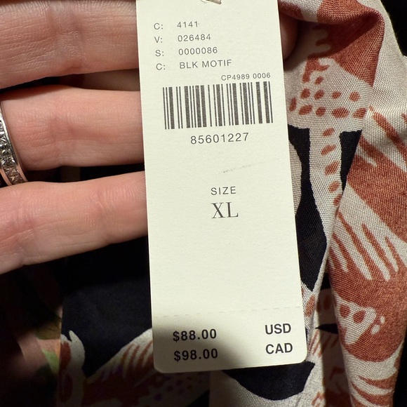 NWT Anthropologie‎ cowl-neck slip dress floral - Picture 7 of 7